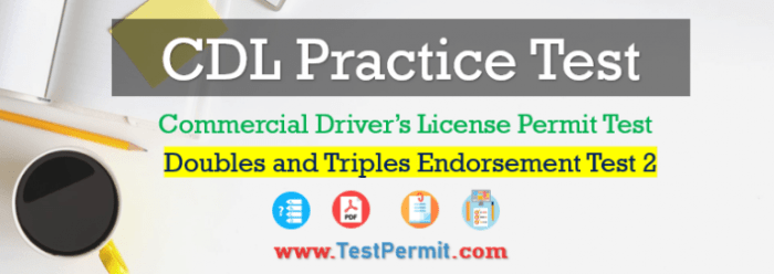 Cdl practice test doubles and triples