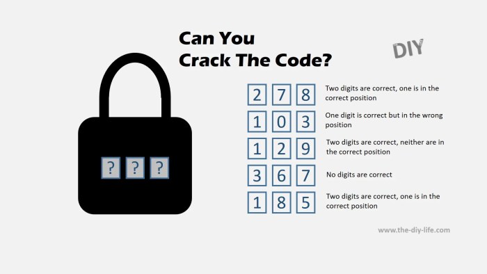 Crack code puzzle logic puzzles number correct