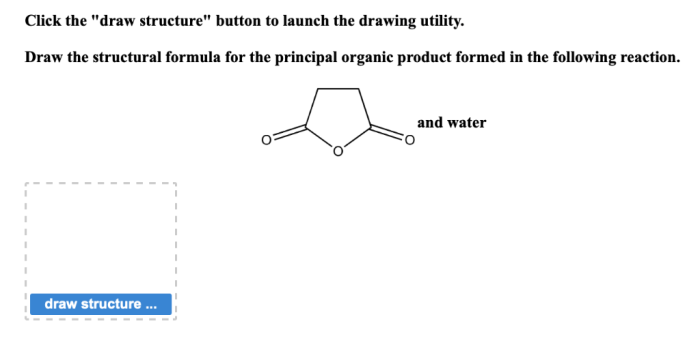 Draw structure button click launch utility drawing organic predict principal solved following reaction help transcribed text show chegg