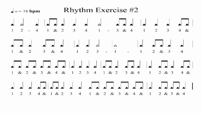 Unsyncopated eighth note rhythms 1 answer key